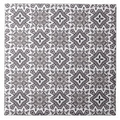 Pattern black and white タイル (正面)