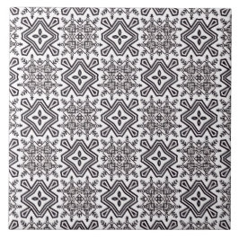 Pattern black and white タイル