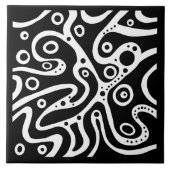 Pattern black and white タイル (正面)