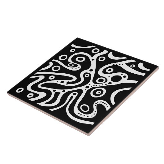 Pattern black and white タイル (側面)