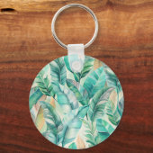 Pattern Boho Banana Leaves キーホルダー (正面)