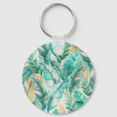 Pattern Boho Banana Leaves キーホルダー (裏面)
