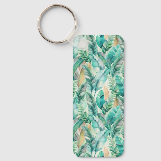 Pattern Boho Banana Leaves キーホルダー (正面)