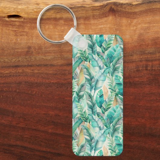 Pattern Boho Banana Leaves キーホルダー (正面)