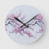 Pattern Cherry Blossoms ラウンド壁時計 (正面)