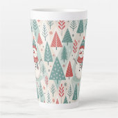 Pattern Christmas Scandinavian カフェラテマグ (正面)