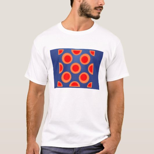 Pattern Dot Red,Blue,Orange Women's Shirt Tシャツ (正面)