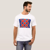 Pattern Dot Red,Blue,Orange Women's Shirt Tシャツ (正面フル)