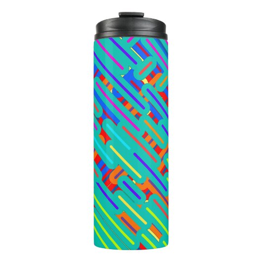 Pattern Dress Shirt – パターカラフルンストライプパターン タンブラー (正面)