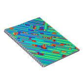 Pattern Dress Shirt – パターカラフルンストライプパターン ノートブック (右側)