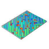 Pattern Dress Shirt – パターカラフルンストライプパターン ノートブック (左側)