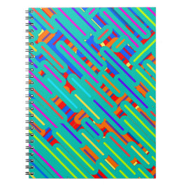Pattern Dress Shirt – パターカラフルンストライプパターン ノートブック