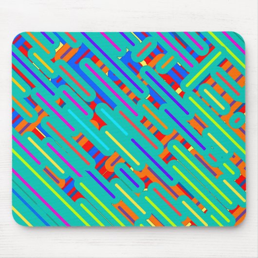 Pattern Dress Shirt – パターカラフルンストライプパターン マウスパッド (正面)