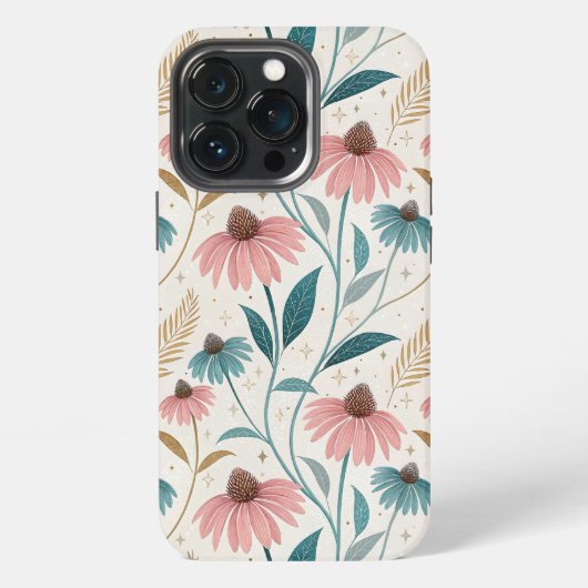 Pattern Echineceas Glitter iPhoneケース (裏面)