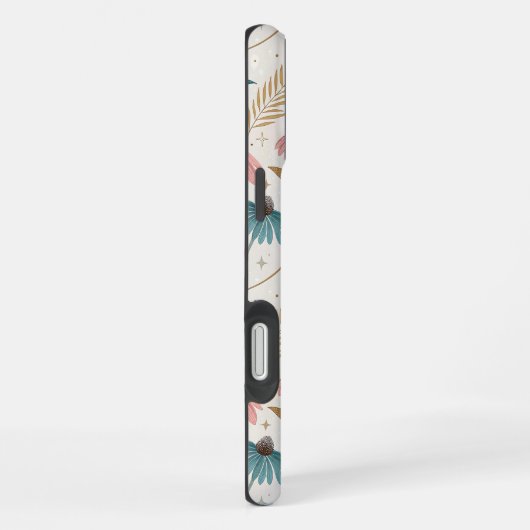 Pattern Echineceas Glitter iPhoneケース (右側面)