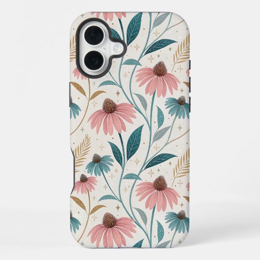 Pattern Echineceas Glitter iPhoneケース (裏面)