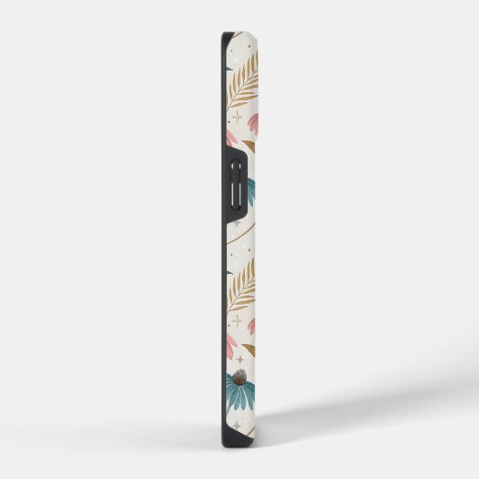 Pattern Echineceas Glitter iPhoneケース (右側面)