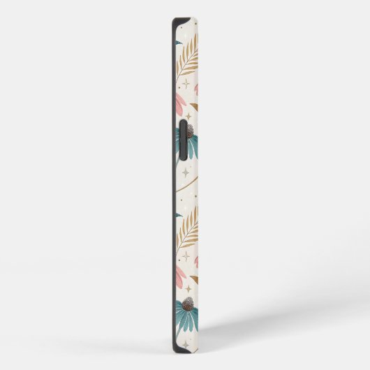 Pattern Echineceas Glitter iPhoneケース (右側面)