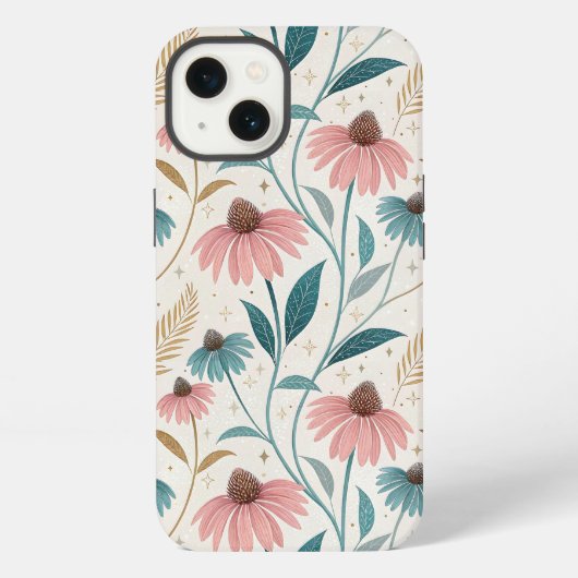 Pattern Echineceas Glitter iPhoneケース (裏面)