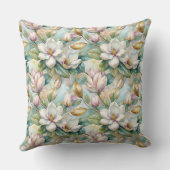 Pattern Elegant Magnolia Flowers クッション (裏面)
