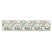 Pattern Elegant Magnolia Flowers ショートテーブルランナー (横)