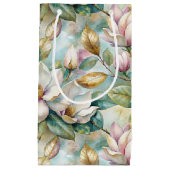 Pattern Elegant Magnolia Flowers スモールペーパーバッグ (正面)