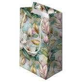 Pattern Elegant Magnolia Flowers スモールペーパーバッグ (正面アングル)
