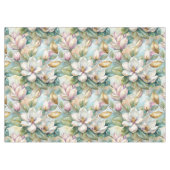 Pattern Elegant Magnolia Flowers テーブルクロス (正面(横))