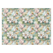 Pattern Elegant Magnolia Flowers テーブルクロス (正面(横))