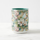 Pattern Elegant Magnolia Flowers マグカップ (中央)