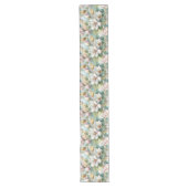 Pattern Elegant Magnolia Flowers ロングテーブルランナー (正面)
