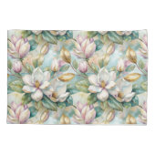 Pattern Elegant Magnolia Flowers 枕カバー (裏面-左)