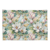 Pattern Elegant Magnolia Flowers 枕カバー (裏面-右)