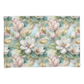 Pattern Elegant Magnolia Flowers 枕カバー (正面右)