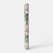 Pattern Elegant Magnolia Flowers iPhoneケース (左側面)