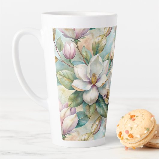 Pattern Elegant Magnolias カフェラテマグ (インサイチュ)
