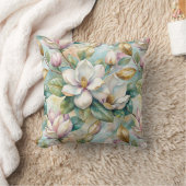 Pattern Elegant Magnolias クッション (ブランケット)
