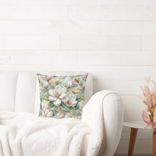 Pattern Elegant Magnolias クッション (ソファ)