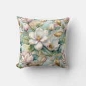 Pattern Elegant Magnolias クッション (正面)