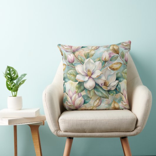 Pattern Elegant Magnolias クッション (椅子)