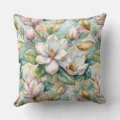 Pattern Elegant Magnolias クッション (裏面)