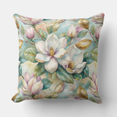 Pattern Elegant Magnolias クッション (正面)