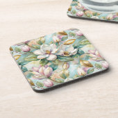 Pattern Elegant Magnolias コースター (左側)