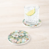 Pattern Elegant Magnolias コースター (側面)