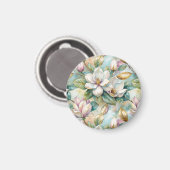 Pattern Elegant Magnolias マグネット (正面/裏面)