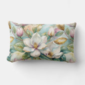 Pattern Elegant Magnolias ランバークッション (正面)