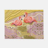 pattern flamingo doormat ドアマット (正面)