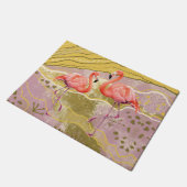 pattern flamingo doormat ドアマット (アングル)