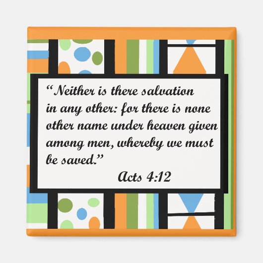 Pattern frame, Acts 4:12マグネット マグネット (正面)