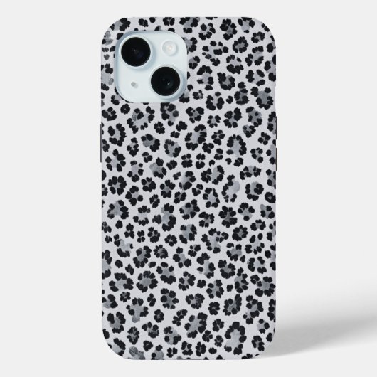 Pattern Gray Leopard Print Case-Mate iPhoneケース (裏面)